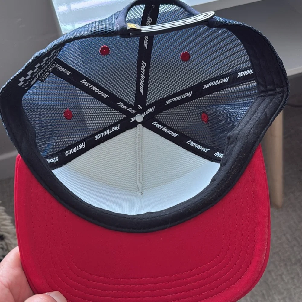 NWOT- Fasthouse NBA “National Bicycle Association” hat. red/wht/blu never worn.